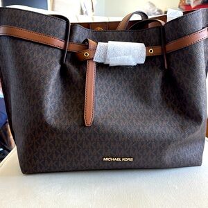 Michael Kors Emilia Brown Tote Bag